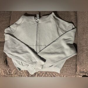 Skims light mint green zip up hoodie